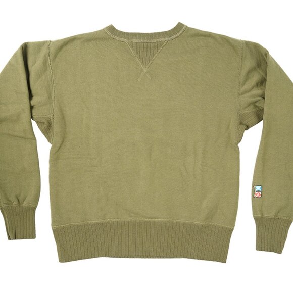 Mister Freedom® MEDALIST Crewneck Sweatshirt NWT – Olive - Picture 4 of 4